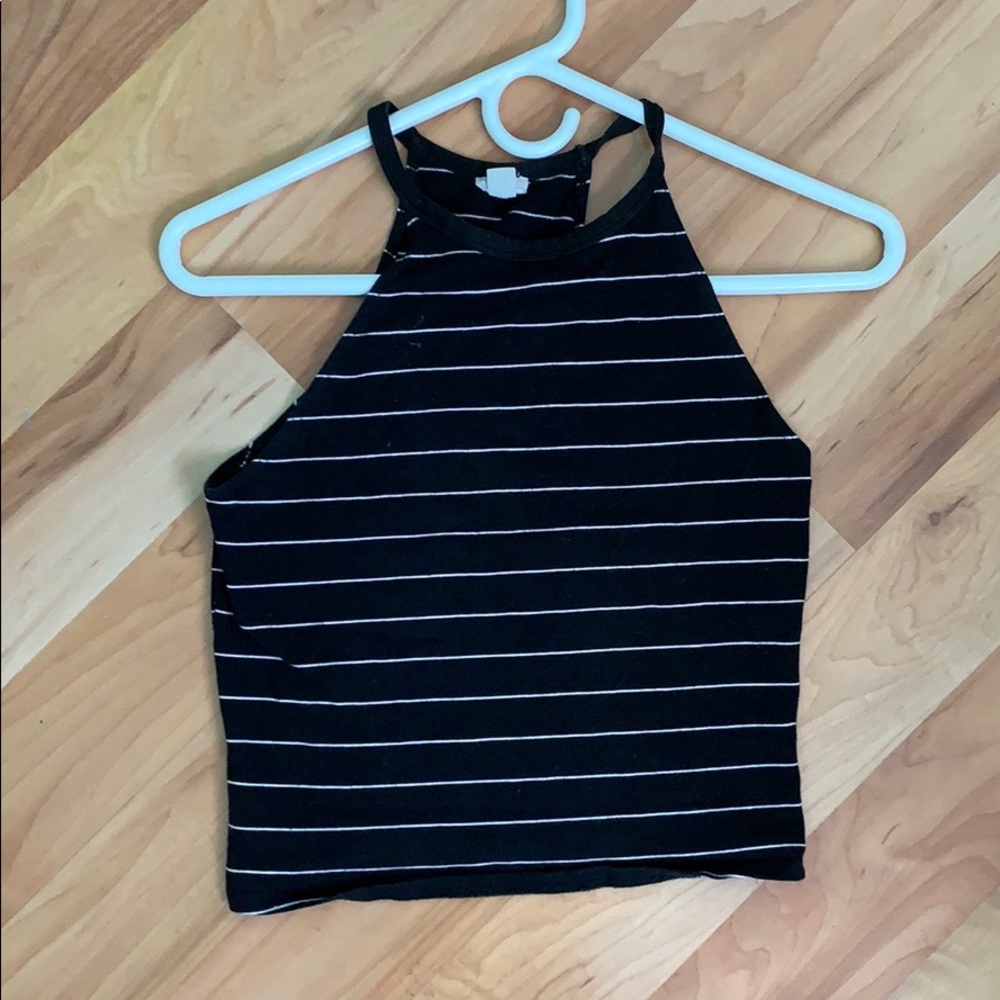 Striped halter top